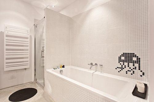 Reformas de baños diseño de pixelado en revestimientos
