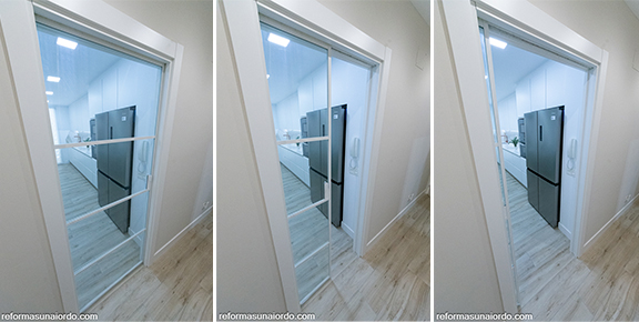 Puerta corredera con mucha luminosidad